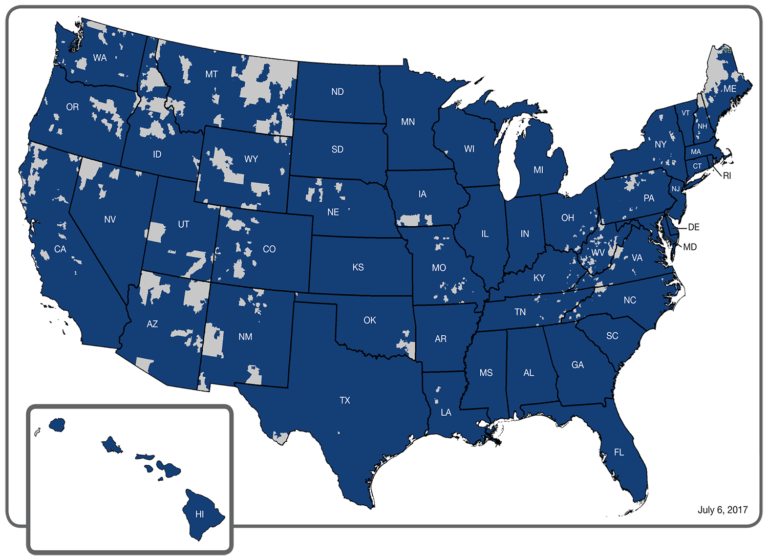 enTouch Wireless network cell coverage map lifeline coverage