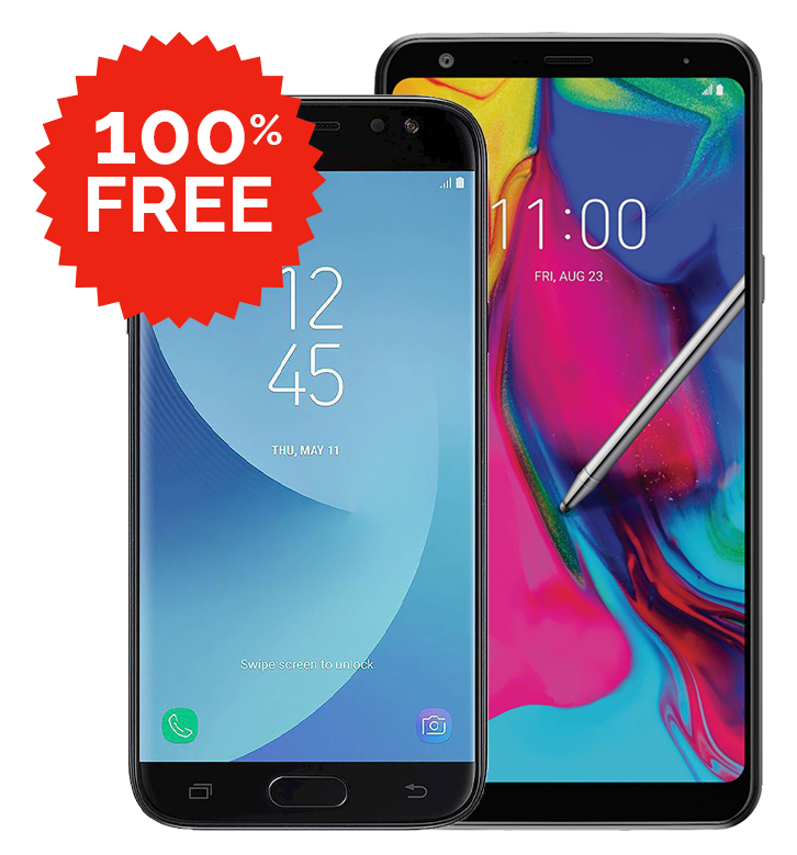 100% Free Phone with Service